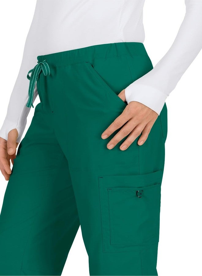 KOI Basics Holly Women's 8-Pocket Stretch Cargo Scrub Pants Hunter Small - Image 3
